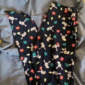 Bunny Print LuLaRoe One Size Leggings